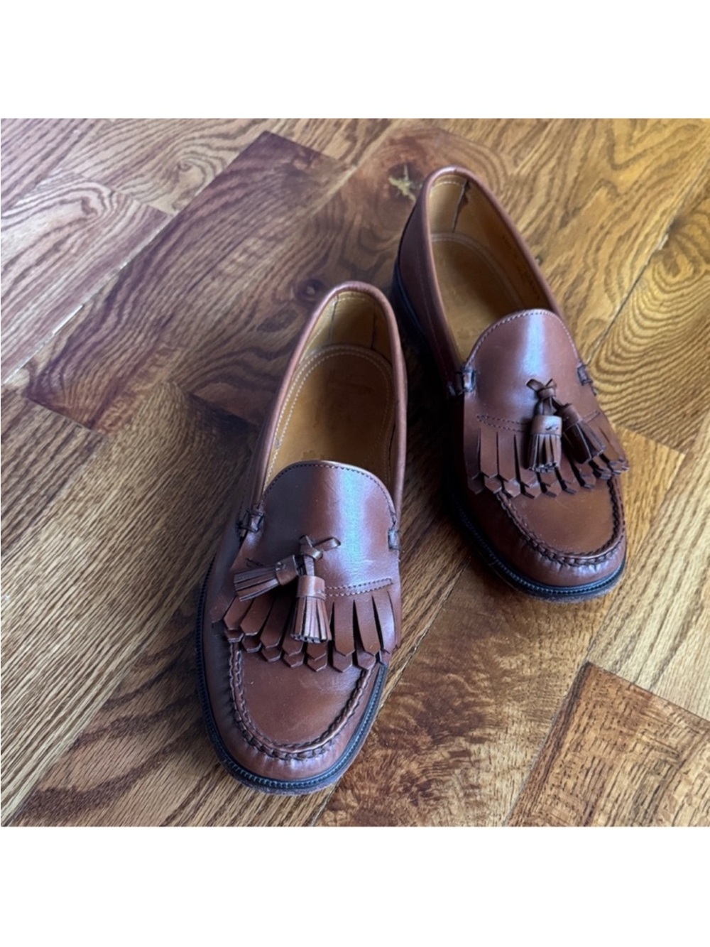 Alden Cape Cod Leather Cognac Tassel Loafer Shoes Sz 10.5 Slip on Preppy